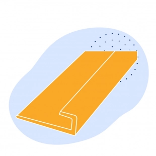 Алюминиевый профиль L-образный 140x10x10 мм АМцС ГОСТ 13737-90