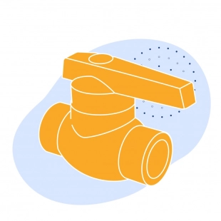 Кран полипропиленовый шаровый Ду 32 мм