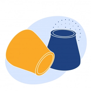 Переход оцинкованный концентрический Ду 89x40 мм