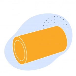 Полиэтиленовая газовая труба 355х16.9 мм SDR 21 ПЭ 80 желтая