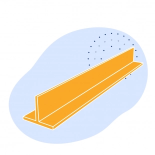 Алюминиевый профиль Т-образный 35x57x18.5x2.5 мм ВД17 ГОСТ 29296-92