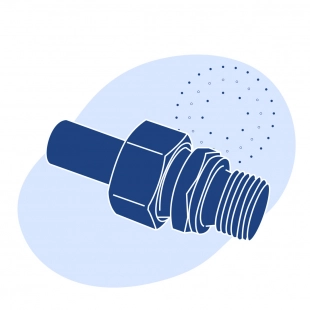 Соединение штуцерное накидное ДУ 32 мм РУ 200 кгс/см2 из стали углеродистой